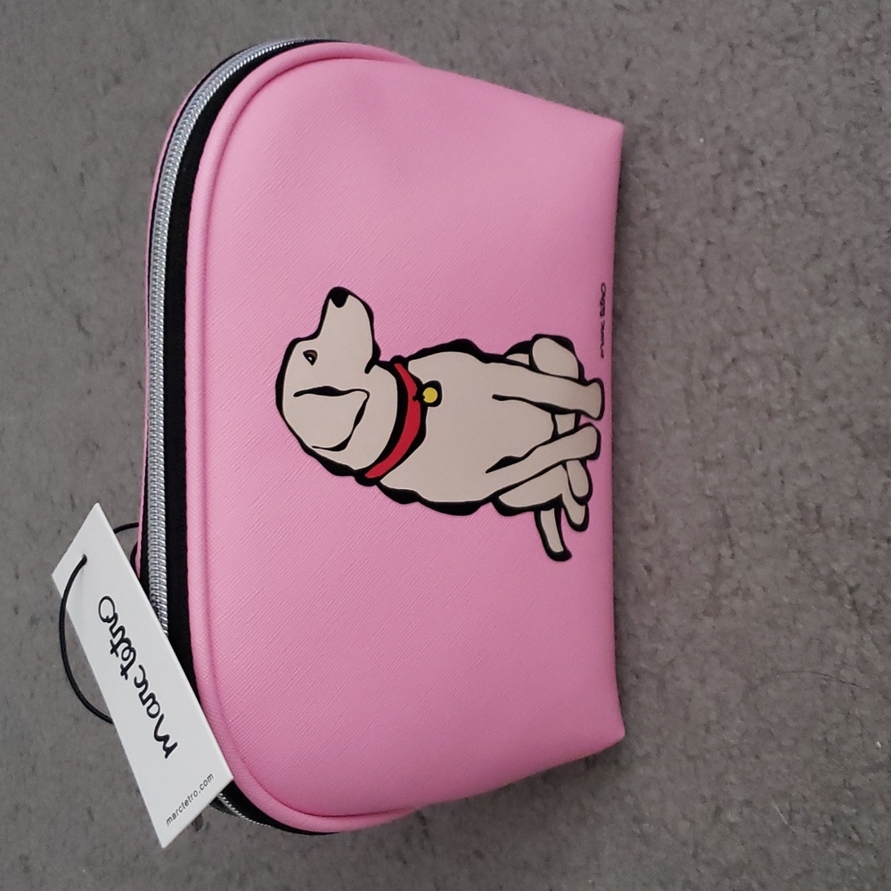 Marc Tetro Pink Labrador Lab Pouch Bag